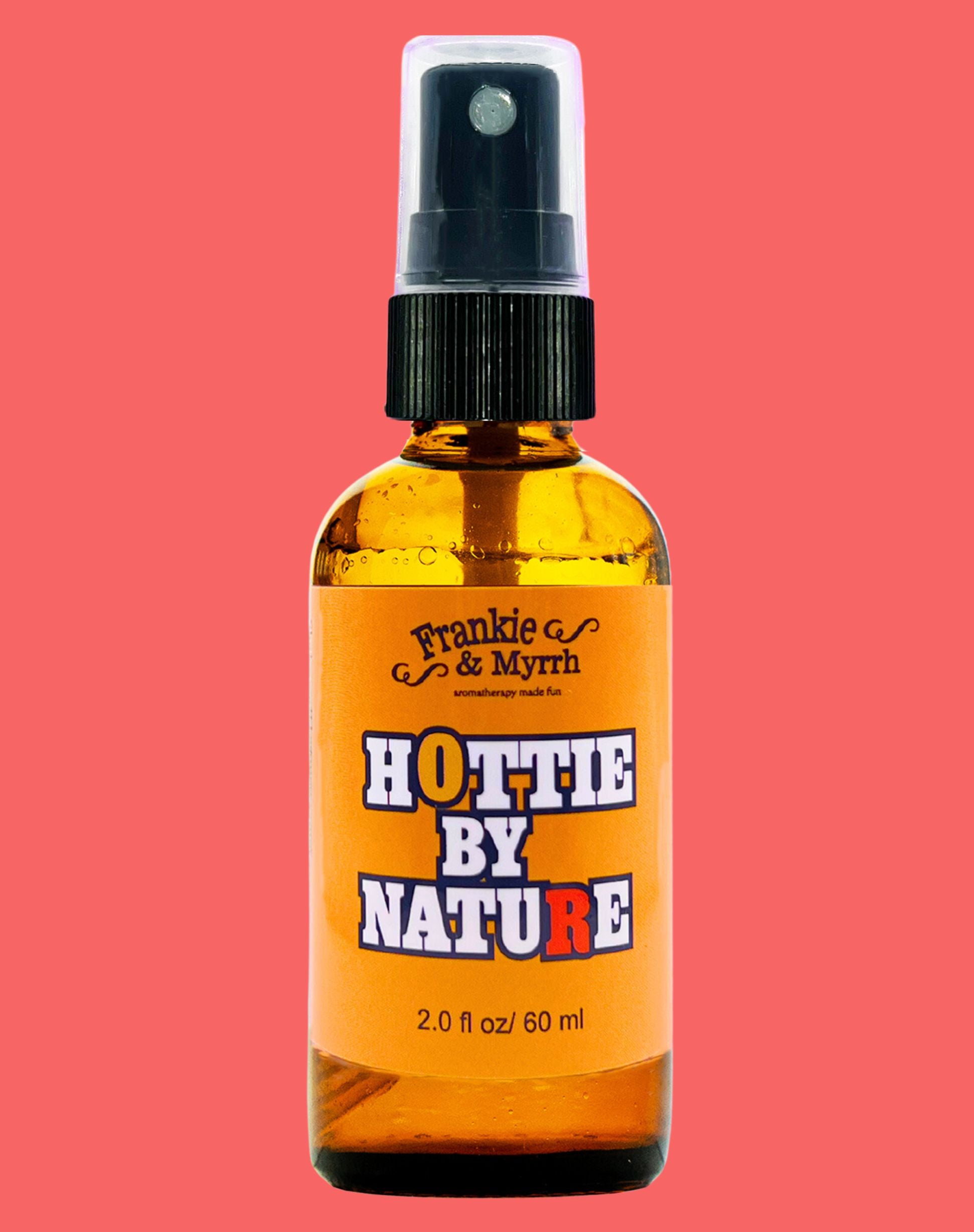 2oz Hottie By Nature. A Citrus aromatherapy spray with orange and Vanilla essential oils for energy and Confidence in a citrus storm