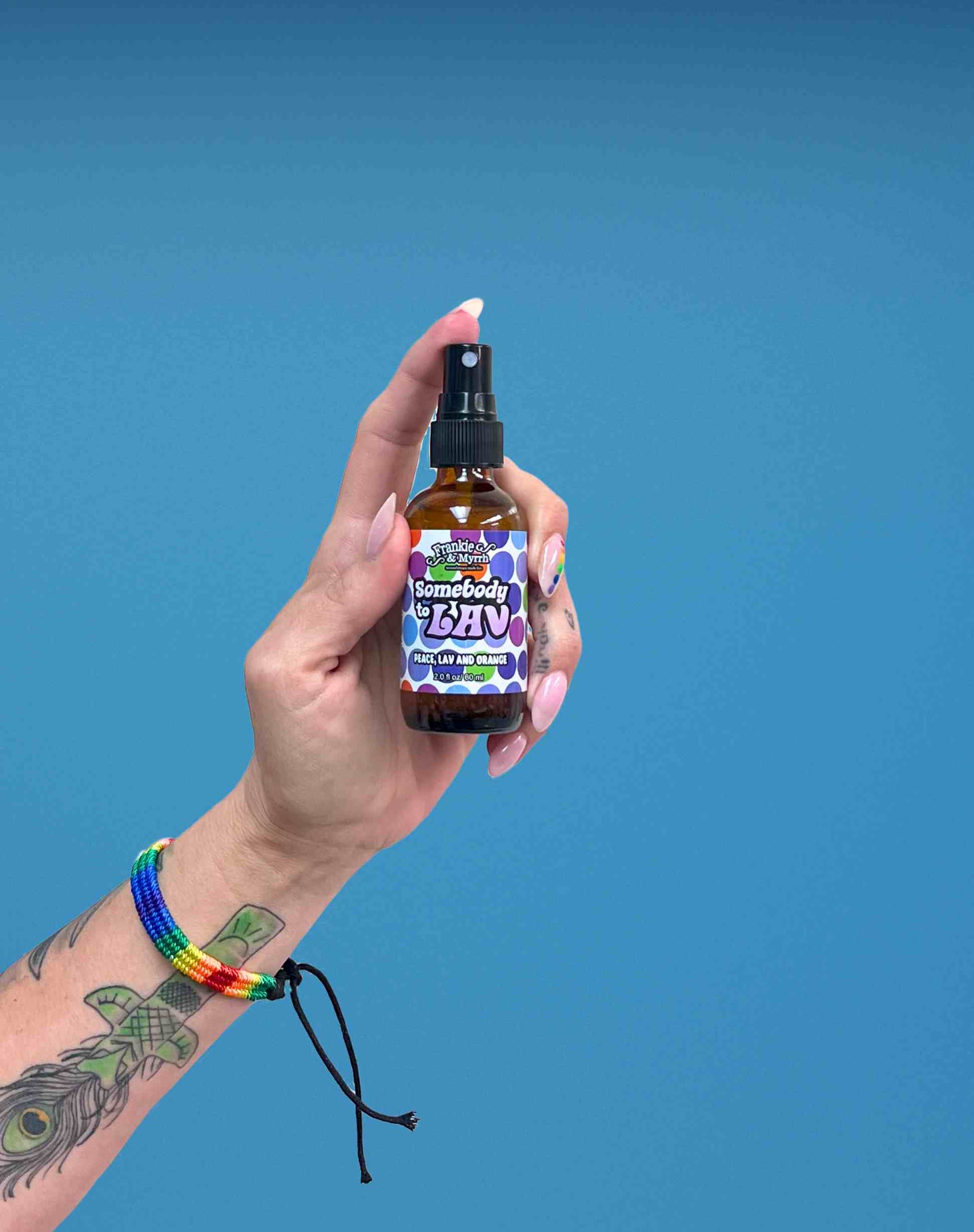 Somebody to Lav Aromatherapy Spray smells like Lavender and Orange used for Relaxation, Stress Releif, and Anxiety