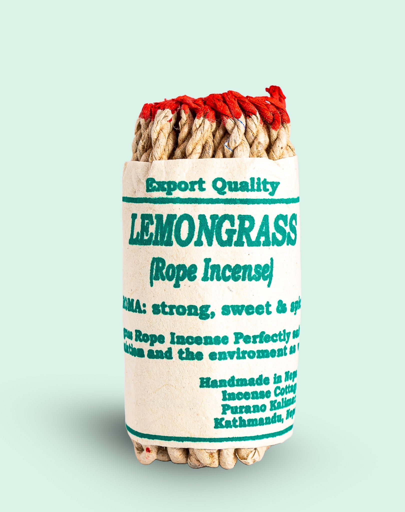 Lemongrass Nepali Incense Rope smells like Lemongrass used for Relaxation, and Air Purification