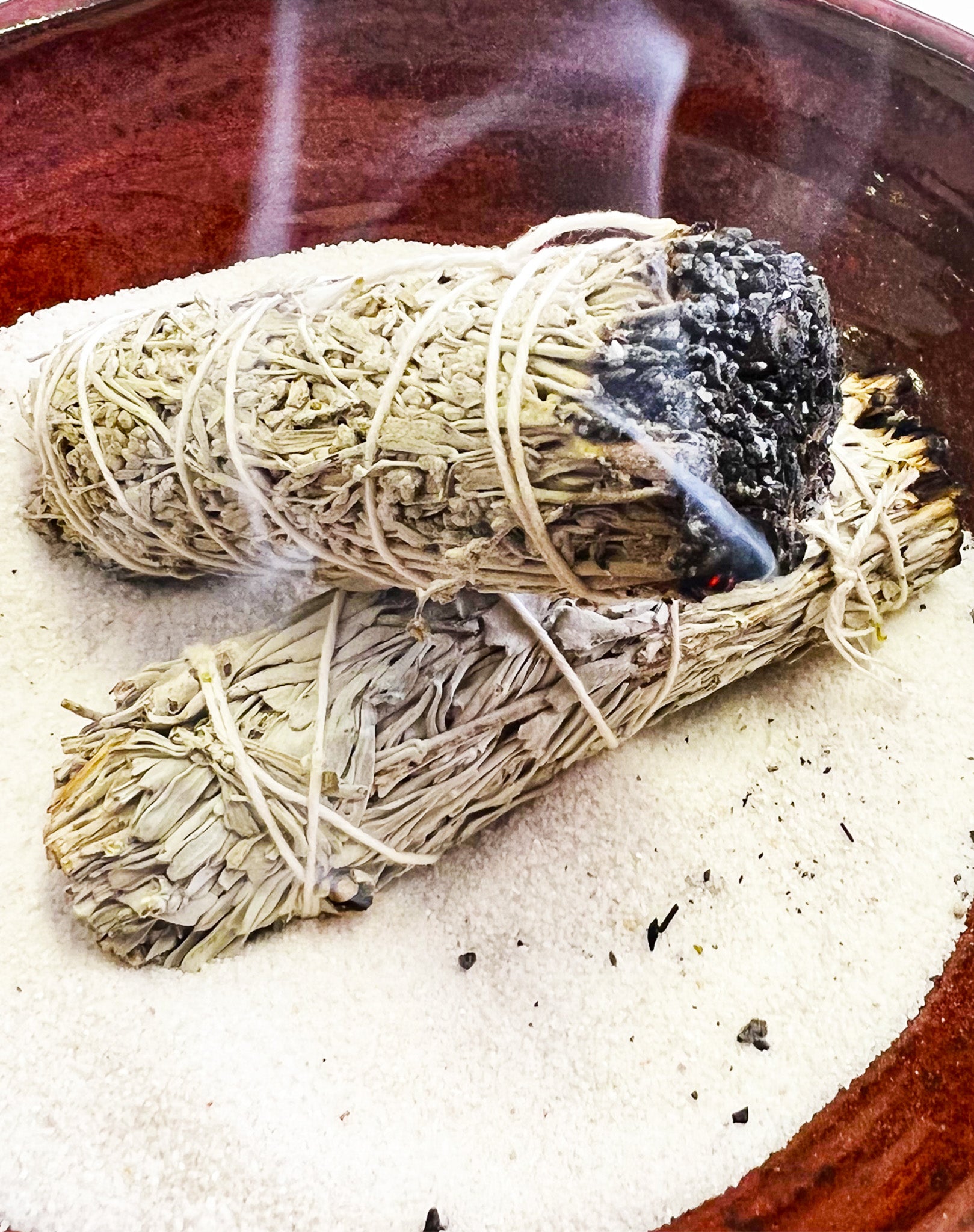 2 Pack Blue and White Sage 4" Smudge Stick