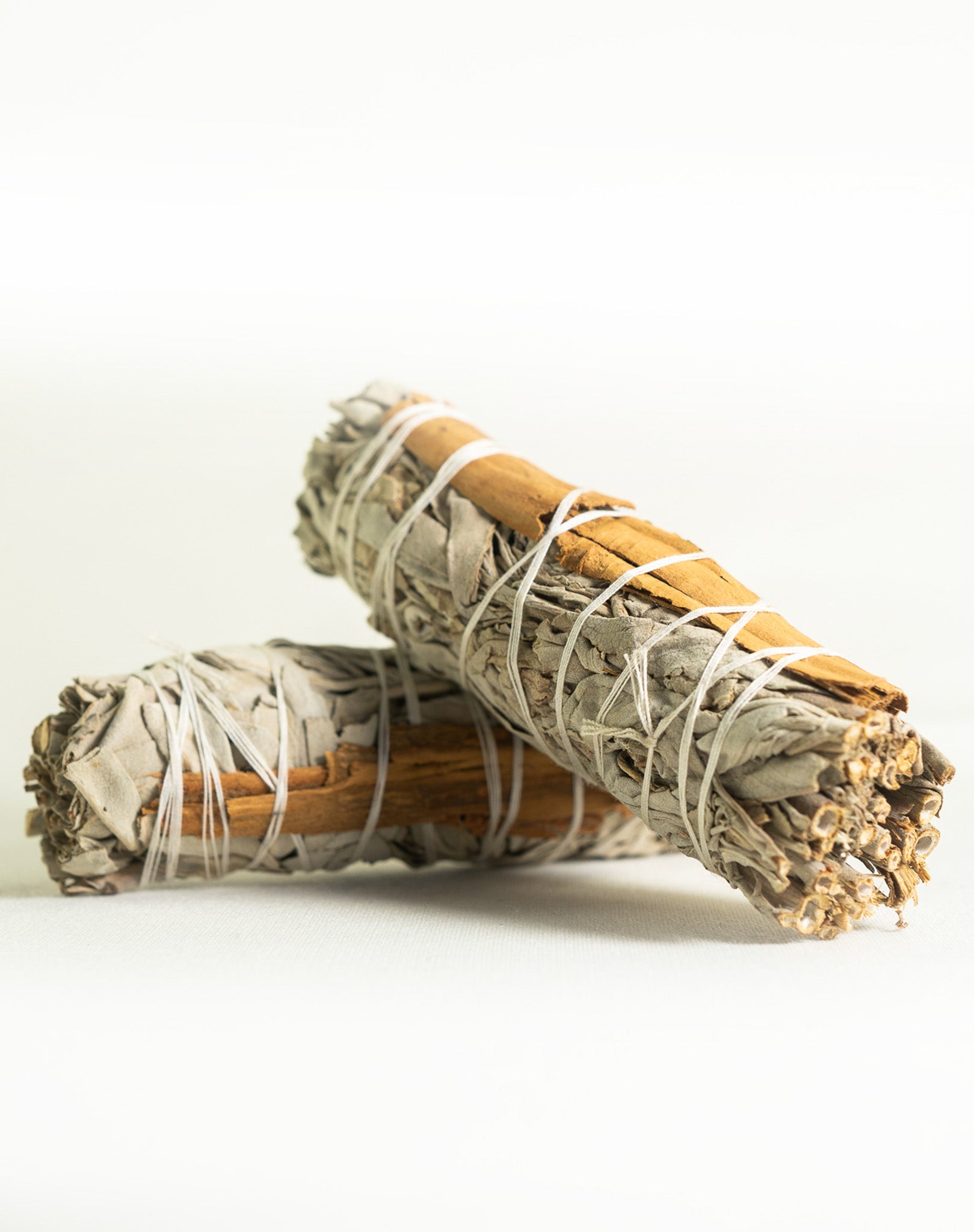 2 Pack White Sage w/ Cinnamon 4" Smudge Stick
