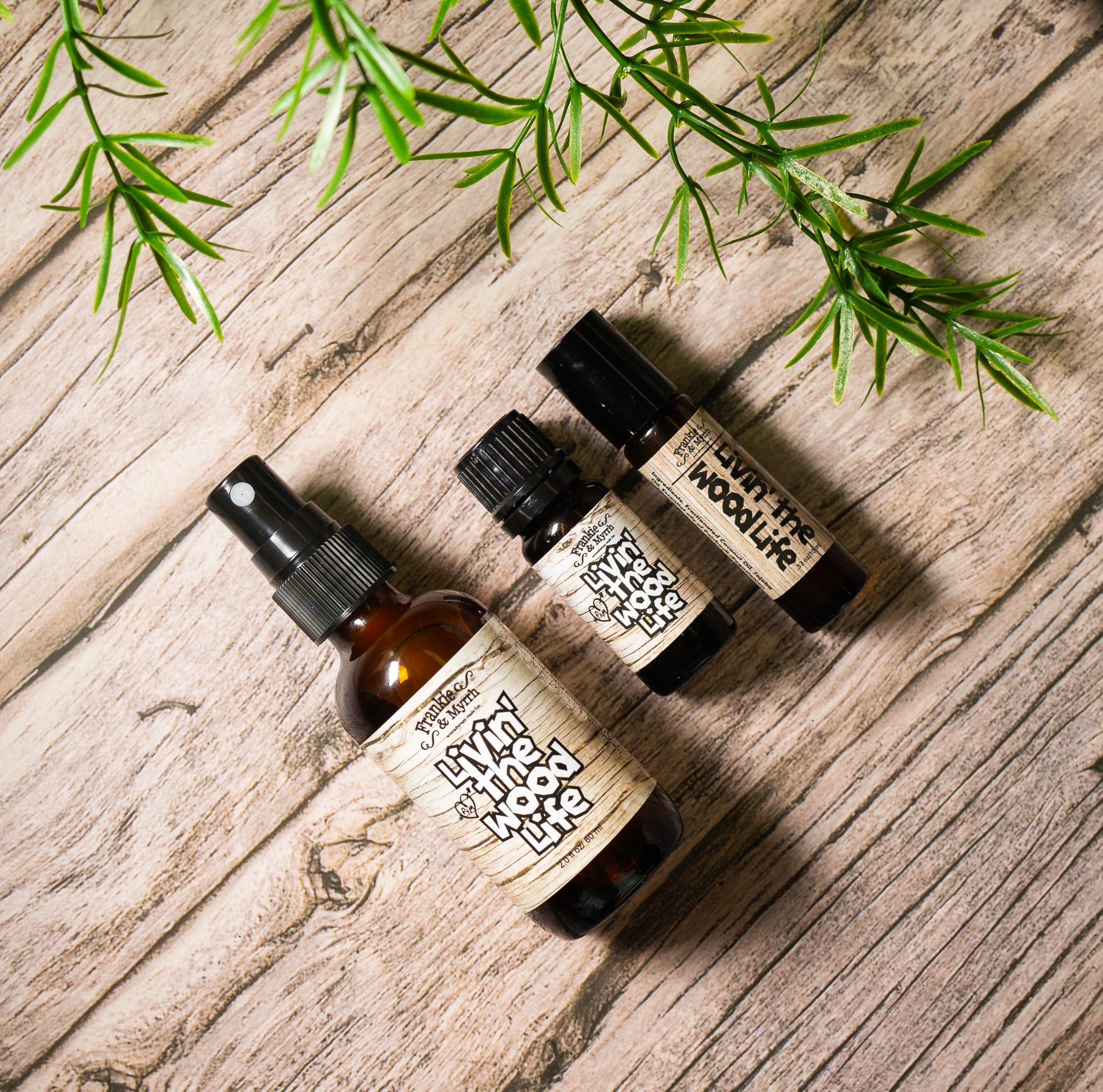 Livin' The Wood Life Trio | Spray, Roll-on and Oil