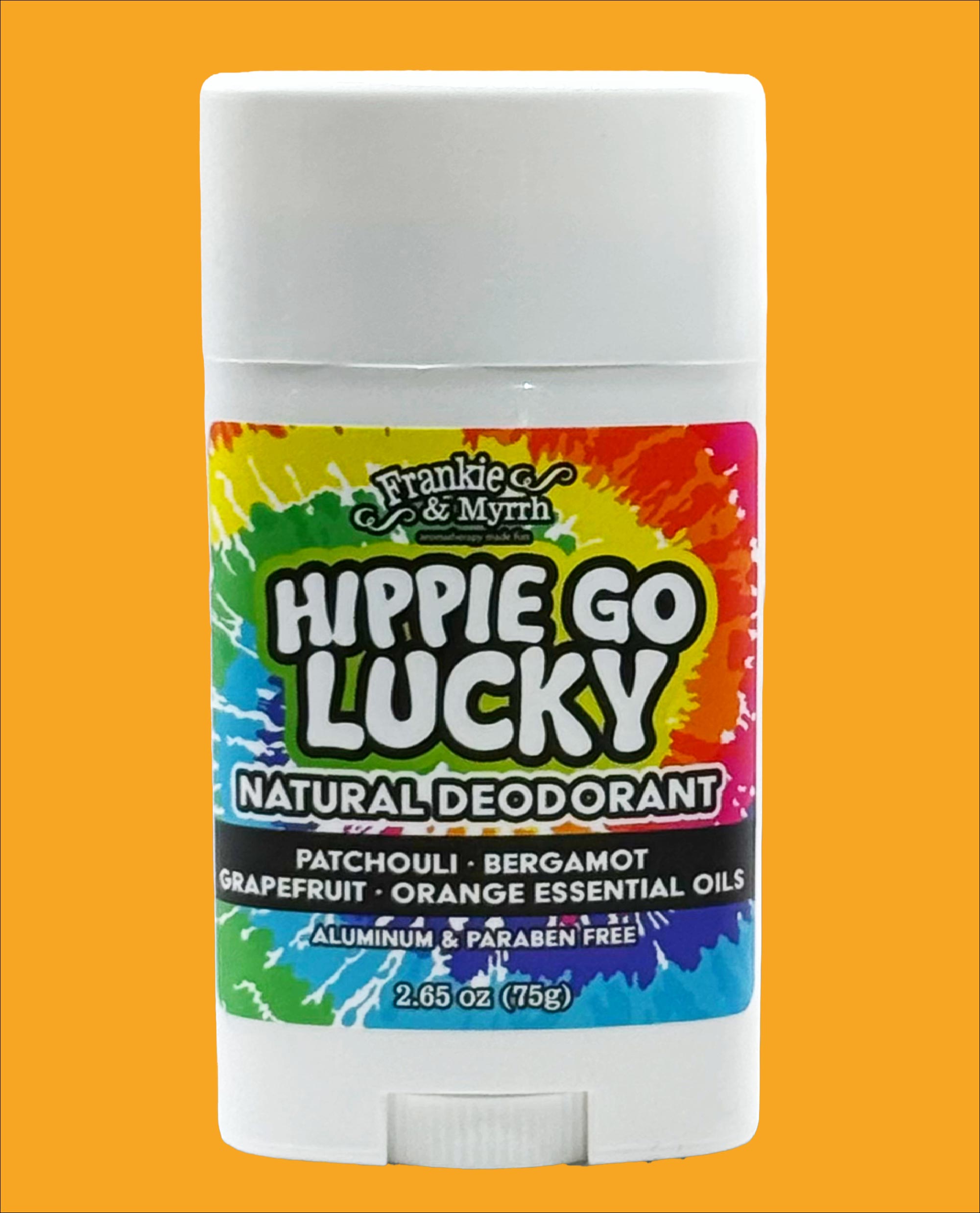Hippie Go Lucky | Natural Deodorant | Patchouli, Bergamot, Sweet Orange, Grapefruit
