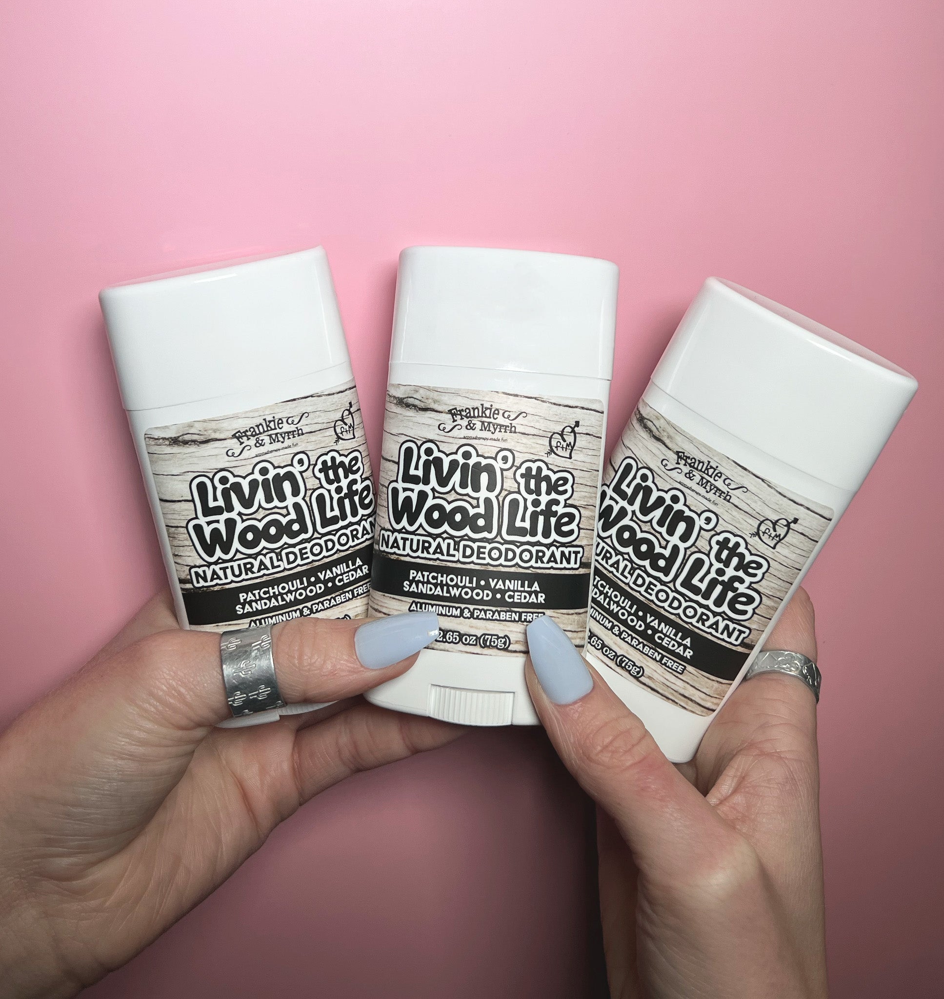 Livin‘ The Wood Life 3er-Pack | Natürliche Deodorants | Patchouli 