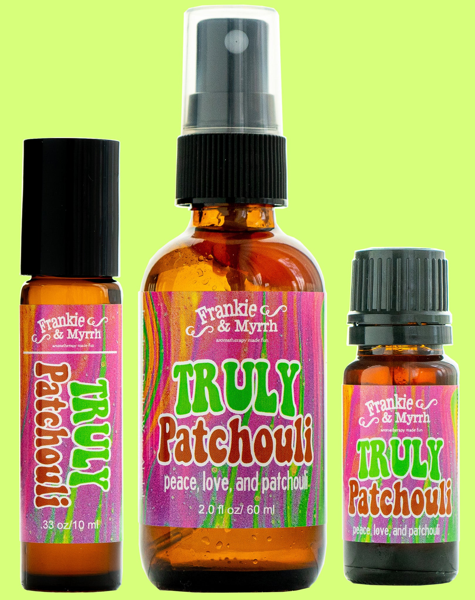 Trio Truly Patchouli | Spray, Roll-on et Blend