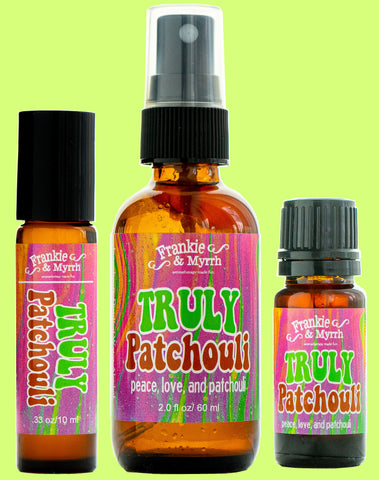 Truly Patchouli Trio Spray, Roll-on and Blend Frankie and Myrrh