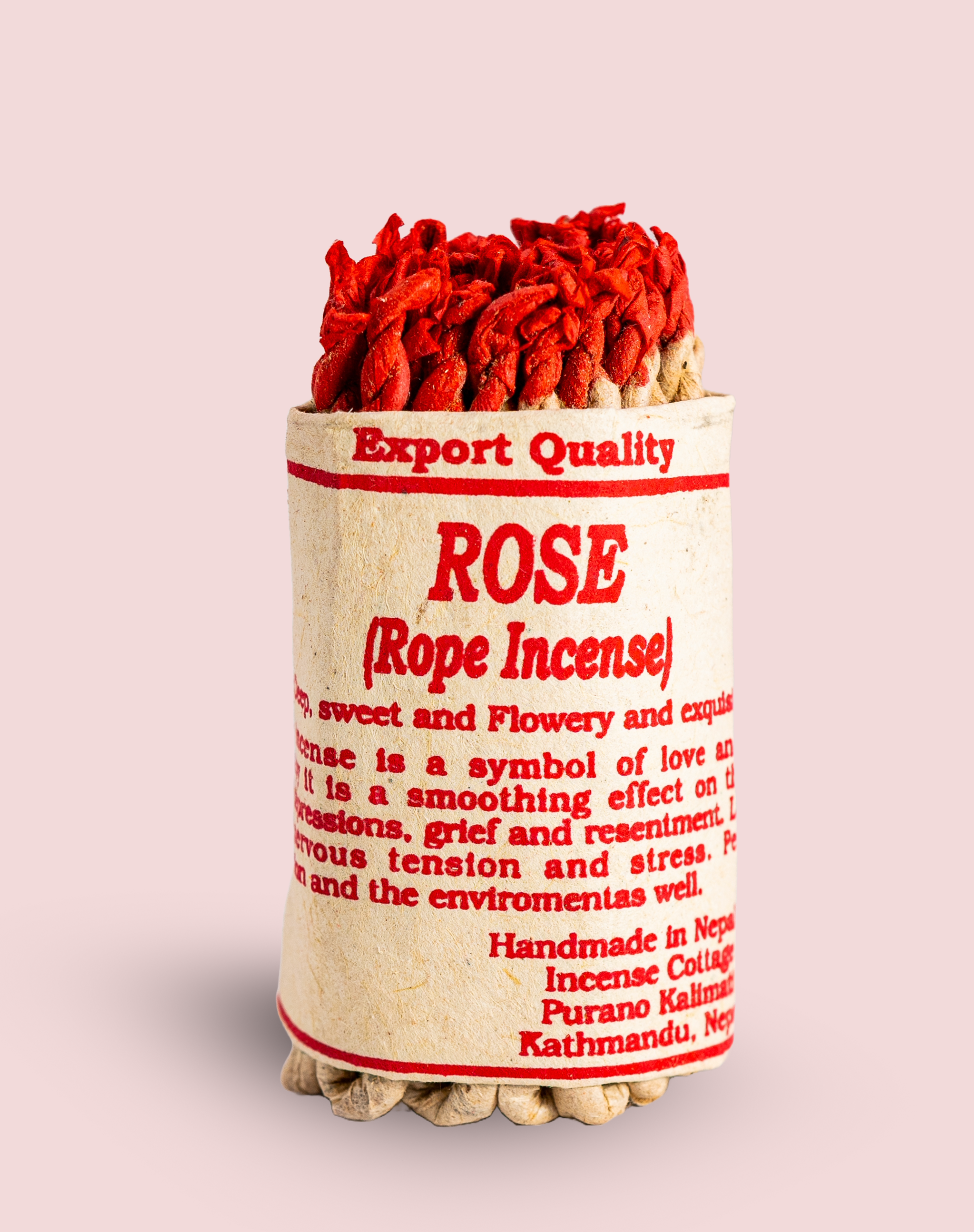 Nepali Rope Incense | Rose - 45 Ropes