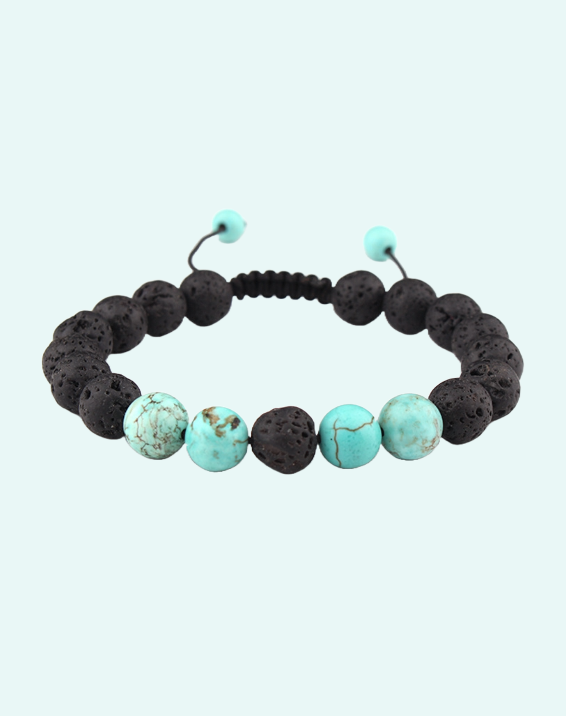 KALIFANO | Turquoise 14mm Gemstone Bead Bracelet for Sale