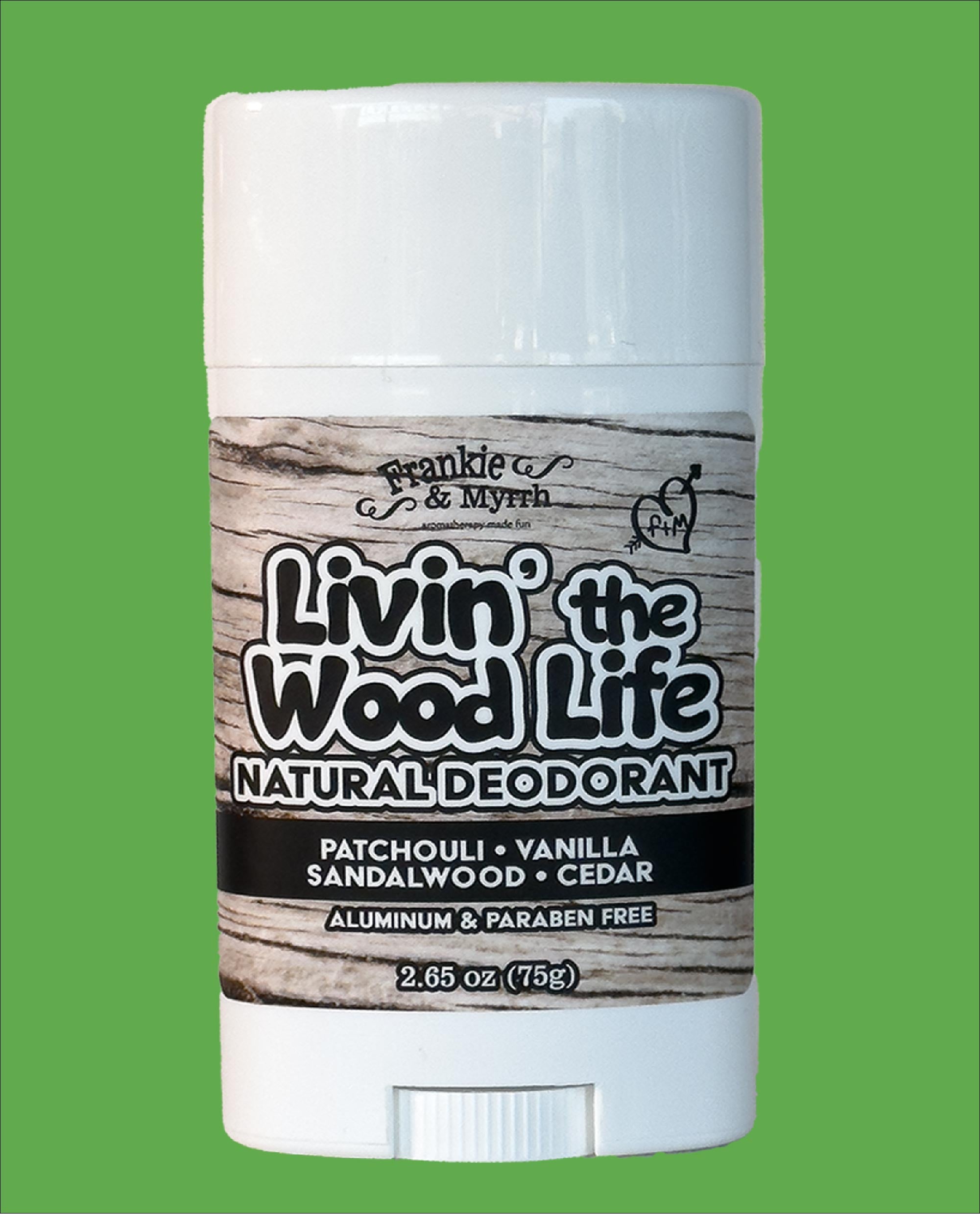 Livin' The Wood Life | Natural Deodorant | Patchouli, Vanilla, Cedar, Sandalwood