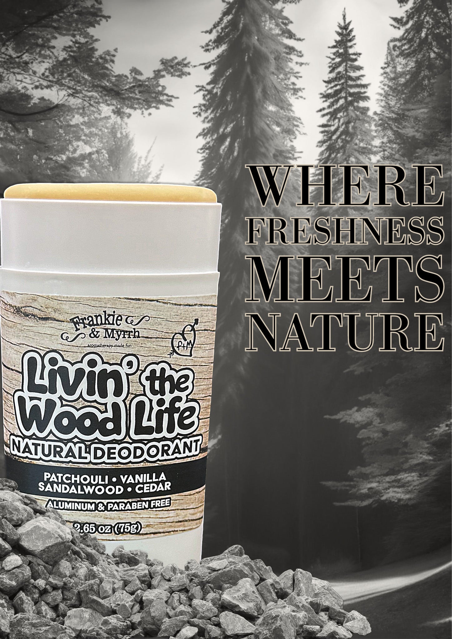 Livin‘ The Wood Life | Natürliches Deodorant | Patchouli, Vanille, Zeder, Sandelholz