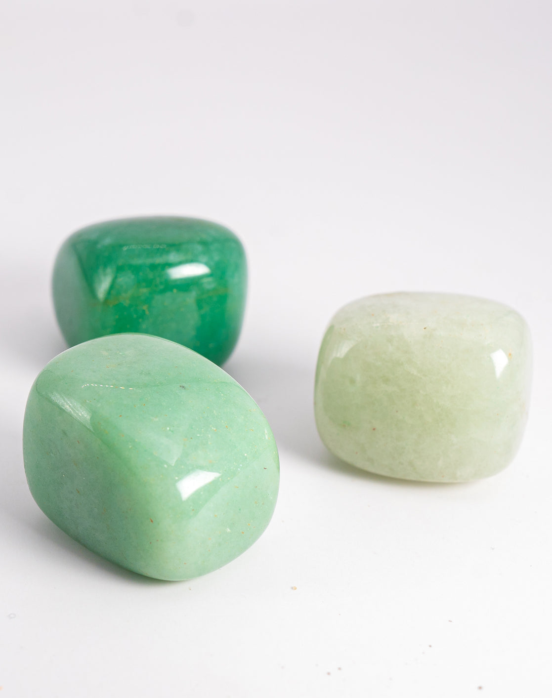 Green Aventurine Tumbled Crystals Set of 3 (1 Inch)