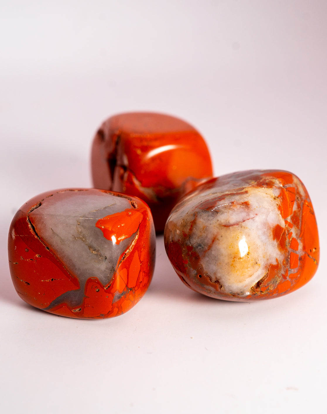 Red Jasper Tumbled Crystals Set of 3 (1 Inch)